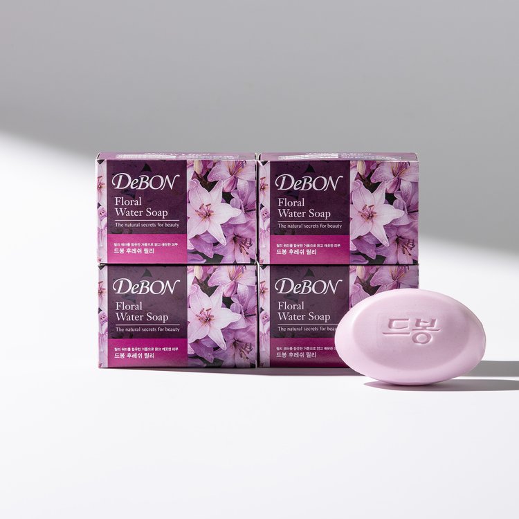 Korean DeBON Floral Water Soap. 100g.