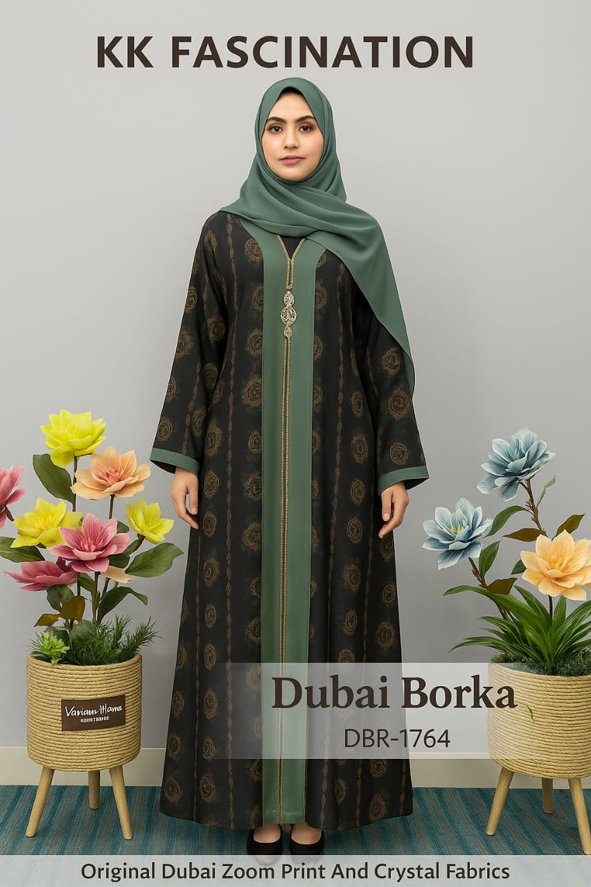 Exclusive Dubai Zoom Print Borka - DBR 1588