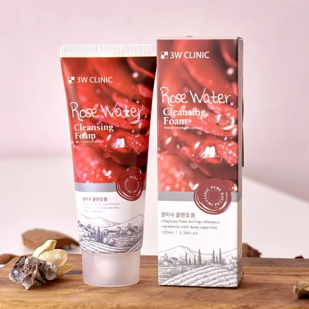 3W Clinic Rose Water Cleansing Foam ๐น (100ML)