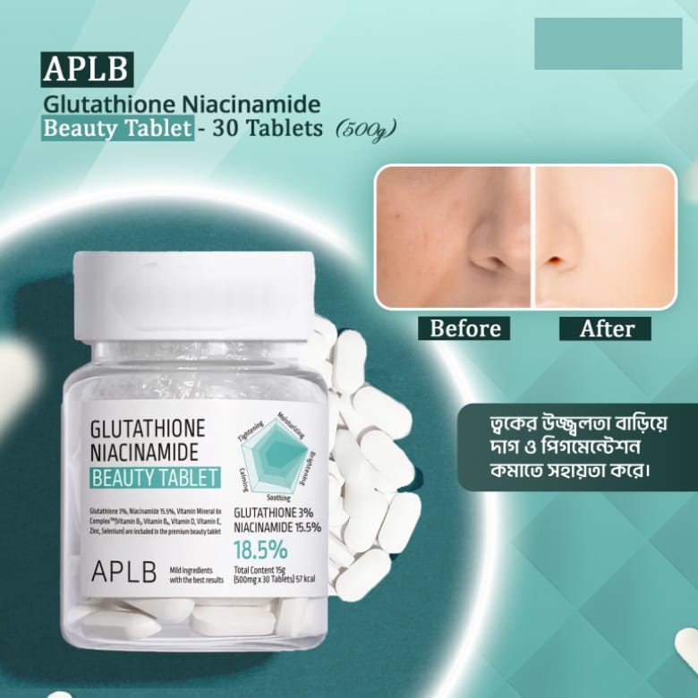 APLB Glutathione Niacinamide Beauty Tablet 500Mg